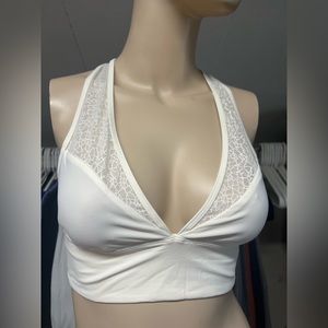 Soulcycle white crop top